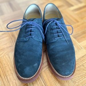 Brooks Brothers, size 8.5 Navy Suede Derby